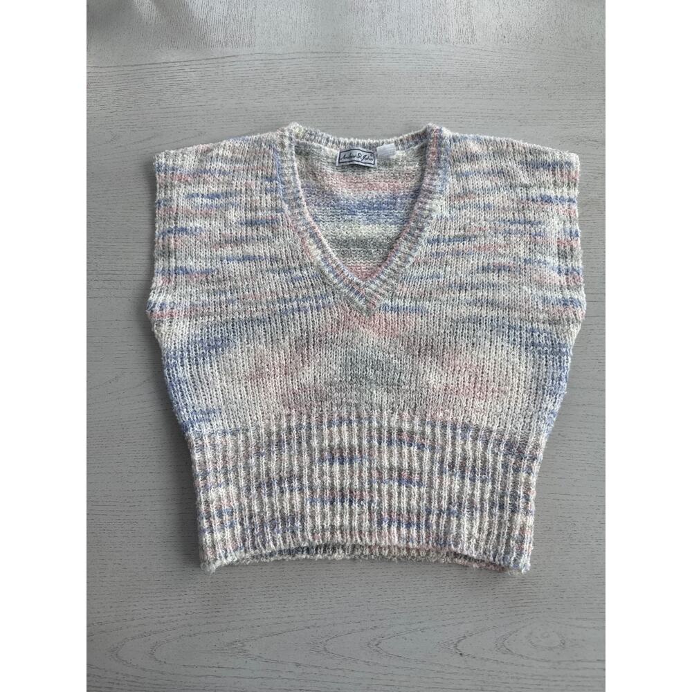 Andrew St Johns Grandpacore grandpa Sweater Vest Pastel Knitted SIze L